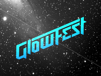 Glow Fest festival logo music space