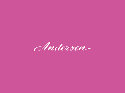 Andersen agency brand custom event handmade lettering logo