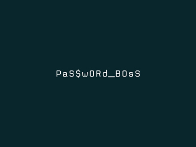 PaS$w0Rd_B0sS app boss brand hide lettering lock logo password
