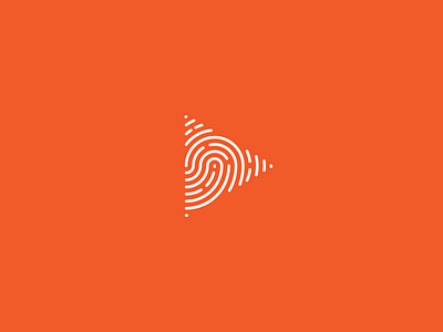 Fingerprint brand design finger line logo music play print sense