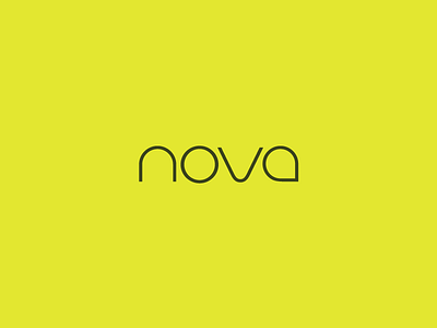 Nova app brand finance line logo minimal style type