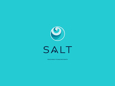 Salt brand fitness health logo retreat salt sport wealth wellness