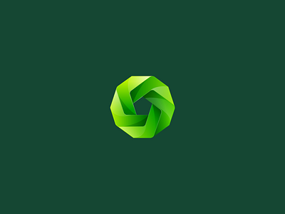 Spin app brand design green icon logo motion style wheel