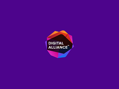 Digital Alliance agency alliance bright company cube design digital geometry icon logo