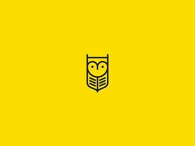 Book Owl app bird book design for sale icon learn logo owl service ui yellow