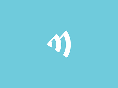 Memento app data design for sale icon letter logo m signal ui ux wave