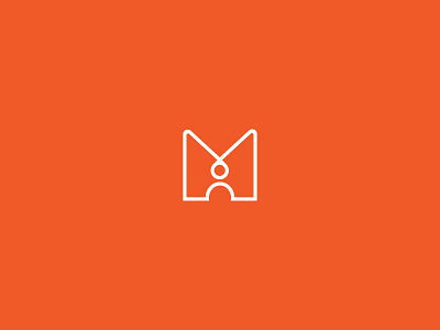 Man app customer design for sale icon logo m orange service ui user ux