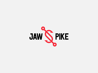 JawPike bar beer craft design hook icon jaw logo pike red