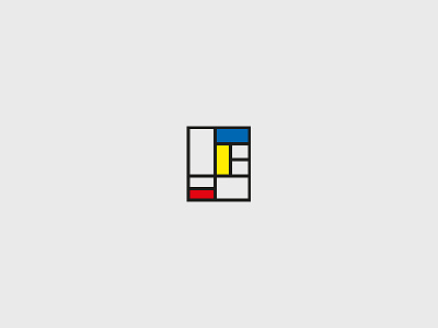 Mondrian art brand design for sale icon logo mondrian museum