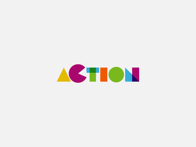 Action action advertising agency brand company design icon logo