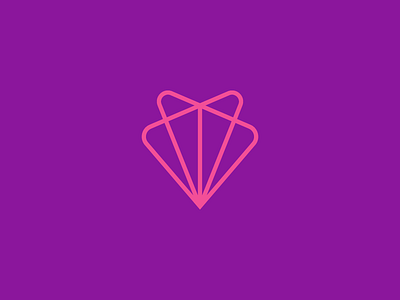 Heart app brand design diamond electro for sale heart icon logo love pink service violet