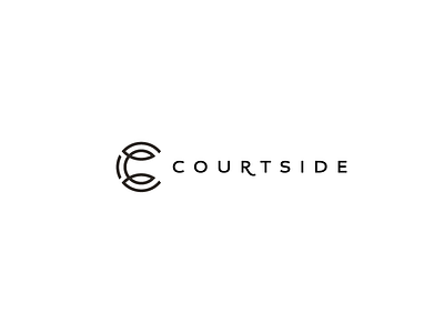 Courtside app ball brand company design icon logo service sport