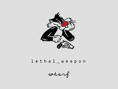 Lethal weapon cat design gun lethal logo pistol whãrf