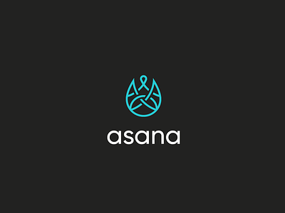 Asana aerial brand class design health logo meditation yoga