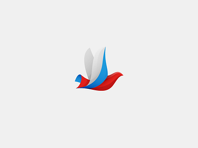 Hope air app bird brand design dove for sale icon logo tricolor wing