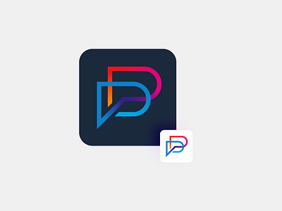 Pocket Play app brand design game icon letter logo p play pocket