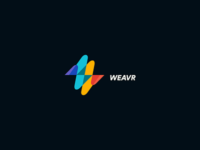 Weavr app brand colorful design icon lightning logo wave