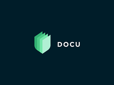 Docu brand design document file logo paper protection shield