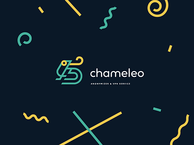 Chameleo animal brand chameleon design lizard logo service vpn