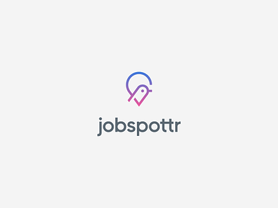 Jobspottr animal bird brand design job location logo pin work