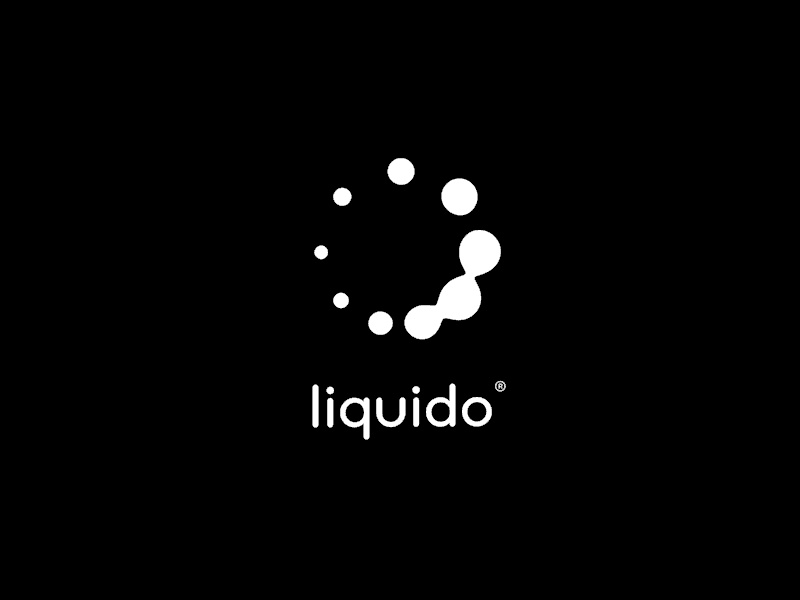 Liquido® animation app brand circle design icon identity liquid logo water