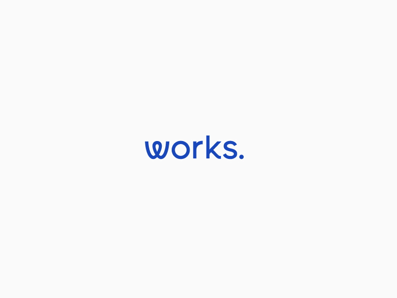 Works. agency app business design identity logo marketing team visual work