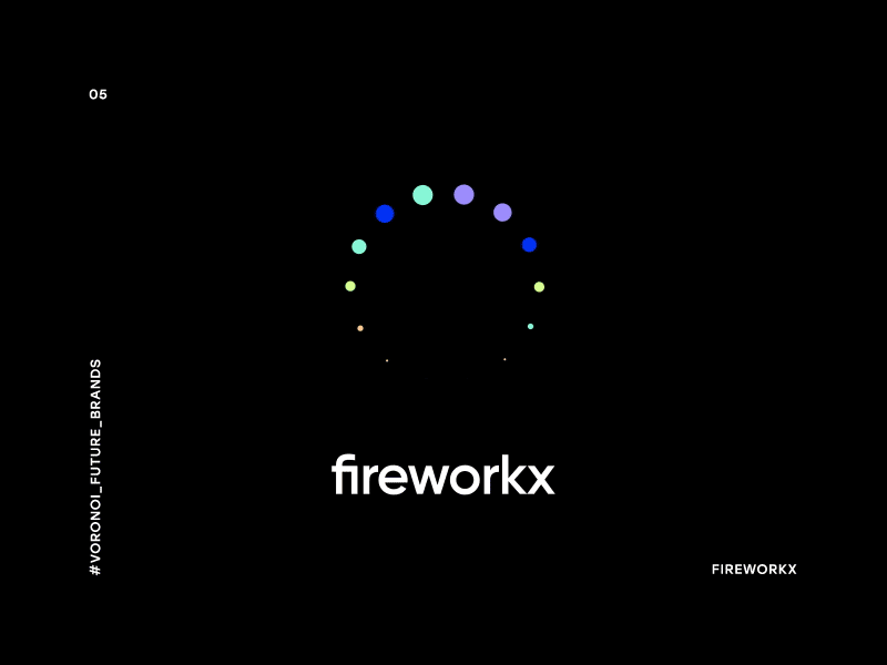 05 Fireworkx animation branding colorful design dot firework identity logo motion preloader