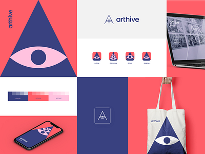 Arthive #2 app art artist brand branding design exhibition eye gallery icon logo modern
