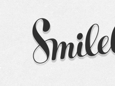 Smilebooks book custom lettering script smile type