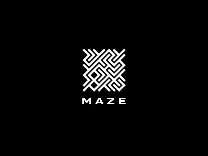 Maze brand branding c4d cinema4d geometric identity kinetic logo logo 3d maze motion quest room xpresso