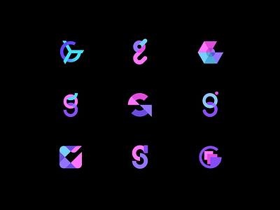 Brandmark exploration alphabet angle app blue brand branding circle corporate identity design digital g geometric identity letter letter g logo modern round sketch violet