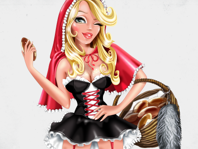 Red Riding Hood blondie branding character girl sexy