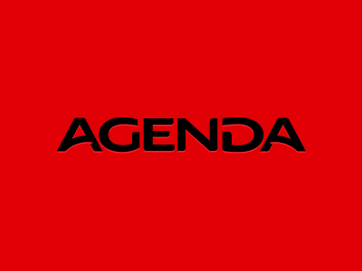 Agenda font logo travel type