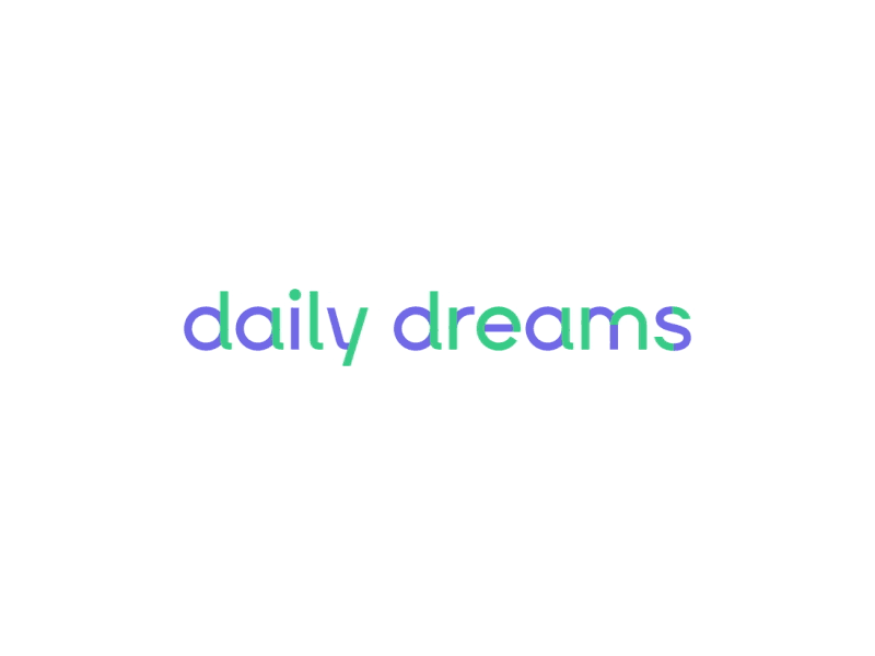 Daily Dreams logo animation animation brand design branding identity logo logo design logodesign motion splash typography