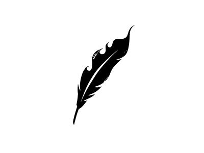 Remark brand burn design feather fire logo symbol write writer