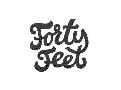 Forty Feet custom feet lettering letterspark logo design