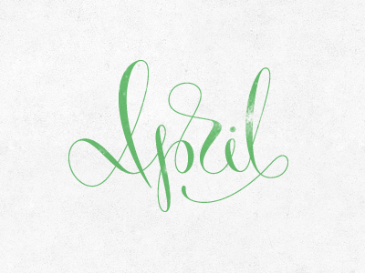April april custom lettering month script stamp type