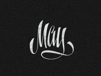 May custom lettering may month script stamp type