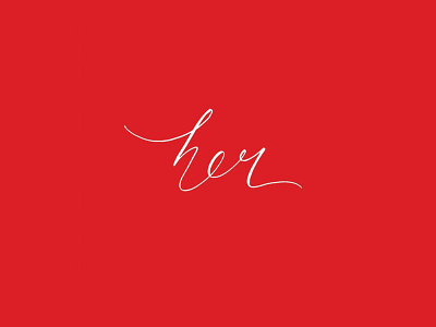 Her hand lettering script women