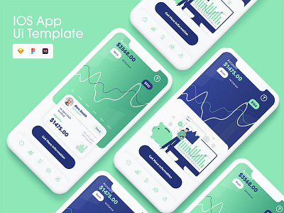 IOS Application Ui Kit app finance app finance ui mobile app website