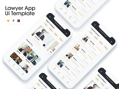 Lawyer App Ui Template Design