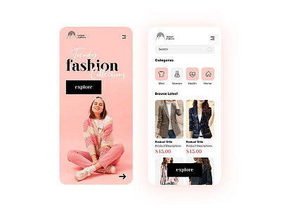 Online Ecommerce Store App Design app mobile app website