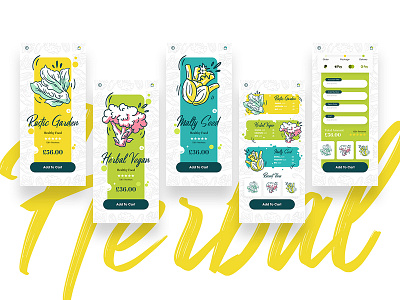 Herbal Vegan Product Ui App Template app herbal ui mobile app vegan ui website
