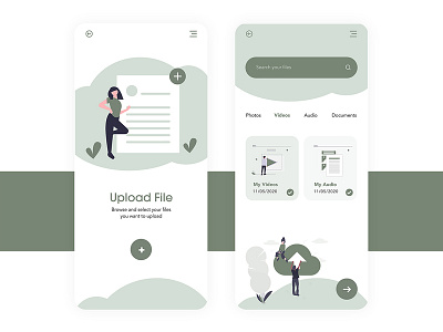 Online File Upload IOS Application Ui Kit app mobile app website