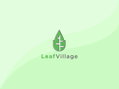 Leaf Village Logo app creative design icon illustration logo minimal modern playful logo vector