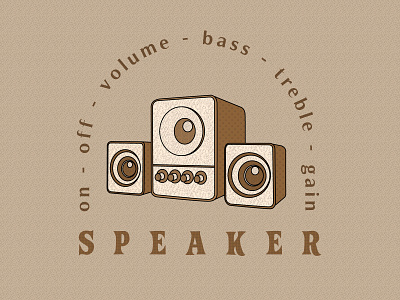 Retro Speaker bass classic creative design freelancer illustration logo playful logo retro retro design retro logo retro speaker speaker trending typography volume