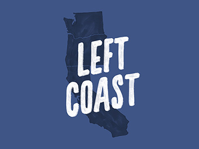 Left Coast design farm fresh fashion hand drawn left coast t shirts typography