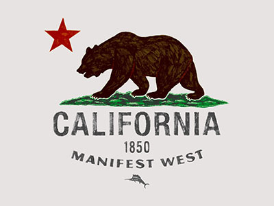 Manifest West bear republic california farm fresh fashion hand drawn illustration manifest west t shirts typography