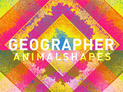 Animal Shapes album art design geographer graphic design music print san francisco typography