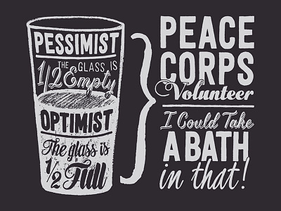 Peace Corps Optimist design farm fresh fashion hand drawn peace corps t shirts typography usa